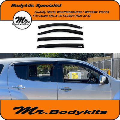 Isuzu MU-X RF Quality Weathershields Window Visors For MUX 2013-2021 (Set of 4)