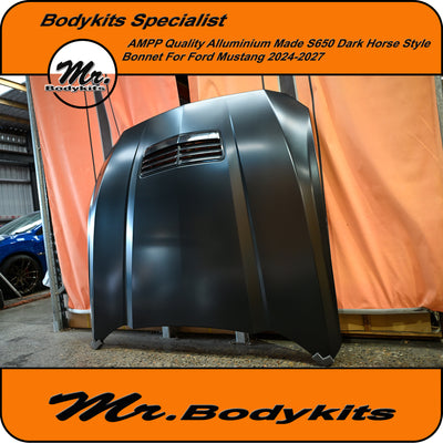 S650 Dark Horse Style Aluminium Bonnet For Ford Mustang 2024-2027, AMPP (Local Pickup / Brisbane Only)