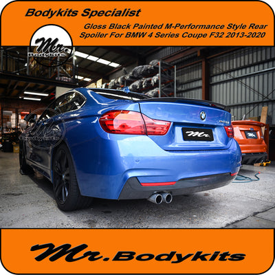 M-Performance Style Boot Spoiler for BMW Series 4 F32 2013-2020, Gloss Black