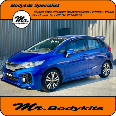 For Honda Jazz GF GK Mugen Style Weathershields / Window Visors 2014-2020 (Set of 4) (Injection Plastic High Quality)