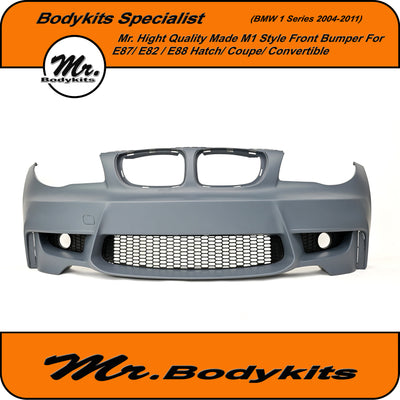BMW 1 Series E81/ E82/ E87/ E88 1M Style Front Bumper, 2006-2013 Hatch/Sedan/Convertible