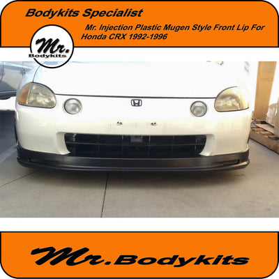 Injection Plastic Mugen Front Bumper Lip Spoiler For Honda CRX 1992-1996