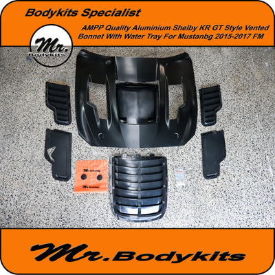 Ford Mustang 2015-2017 FM AMPP Aluminium Shelby KR GT Style Bonnet (Local Pickup or Brisbane only)