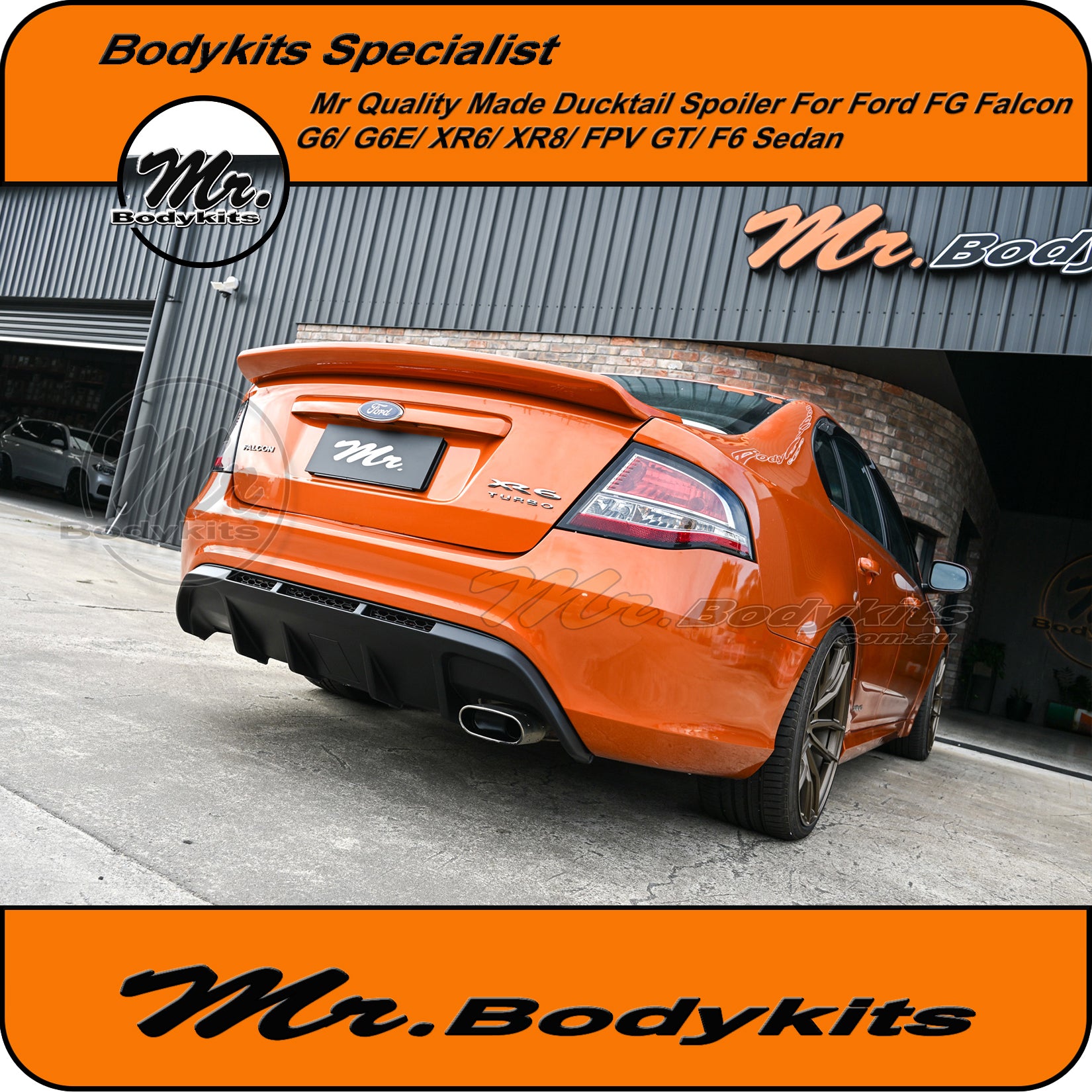 Mr Rear Ducktail Spoiler Wing For Ford Falcon FG F6 G6E XR6 XR8 XT Sed ...