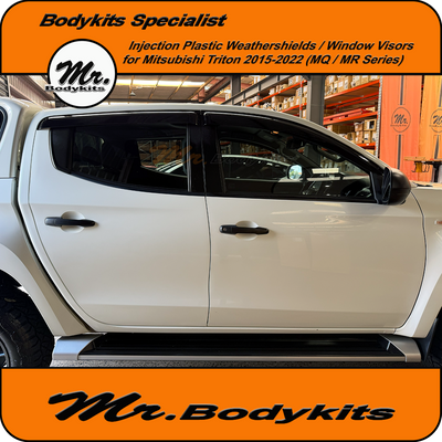 Weathershields / Window Visors for Mitsubishi Triton 2015–2022 (MQ / MR Series)