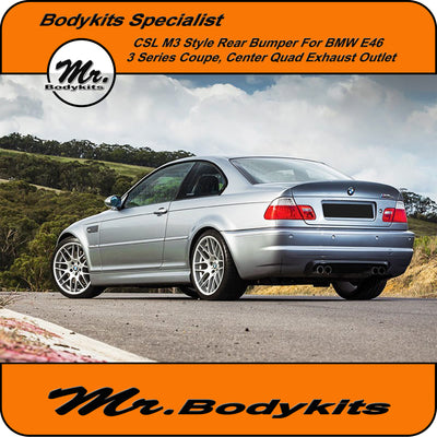M3 CSL Style Rear Bumper Suit BMW 3 Series E46 2D Coupe / Convertible 1999-2005