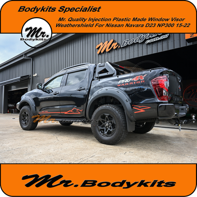Nissan Navara D23 NP300 Dual Cab Window Visors Weathershields 2015-2025 - Premium Quality