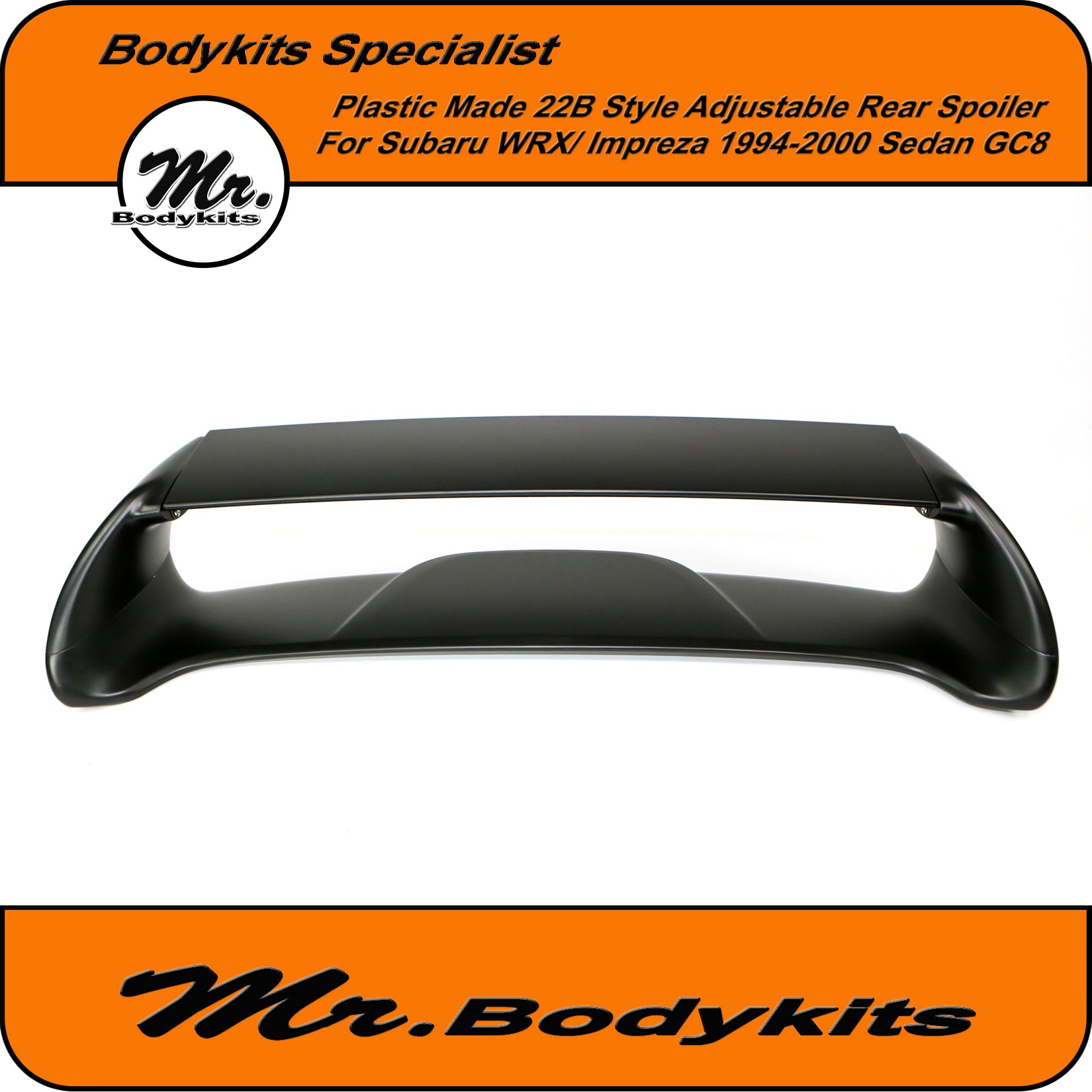 22b Rear Wing 22B Style Adjustable Plastic Boot Spoiler Wing For Subaru Impreza / WR ...