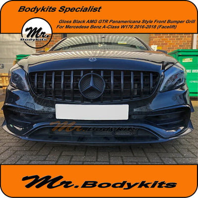 Mercedes Benz A-Class W176 GT Style Front Bumper Grille for 2016-2018, Panamericana