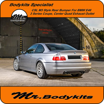 M3 CSL Style Rear Bumper Suit BMW 3 Series E46 2D Coupe / Convertible 1999-2005