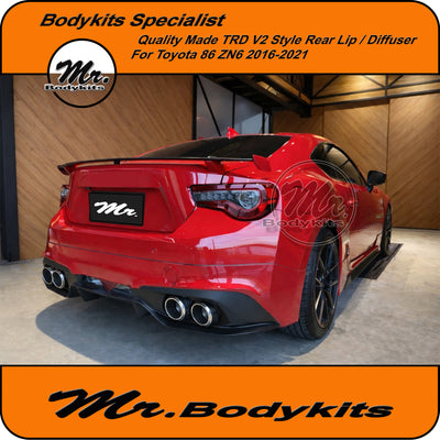 TRD Style Rear Bumper Diffuser Lip Suitable For Toyota 86 ZN6 / Subaru BRZ ZC6 2016-2021