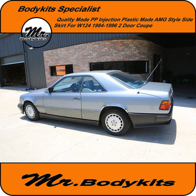 Mercedes Benz E-class W124 1984-1996 Plastic AMG Style Side Skirts Set (C124 2 Door Coupe)