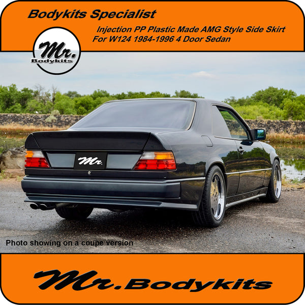 For Mercedes Benz E-class W124 Plastic AMG Style Side Skirts Set