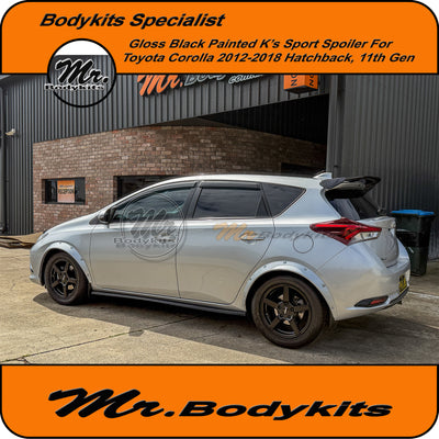 Gloss Black K'S-Sport Style Rear Spoiler For Toyota Corolla 2012-2018 Hatchback