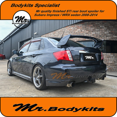 Subaru Impreza / WRX/ STi G3 Plastic Rear Boot Spoiler Wing 2008-2014 Sedan, Mr Bodykits