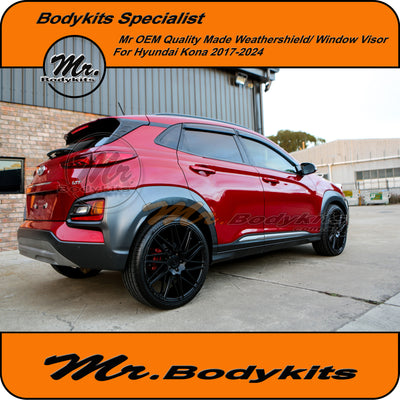 OEM Quality Hyundai Kona 2018-2023 Weathershield / Window Visor (1st gen OS Series), By Mr. Bodykits