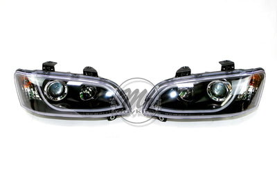 Mr DRL LED's Black Projector Headlights For Holden Commodore/ HSV VE Series 1, 06-10