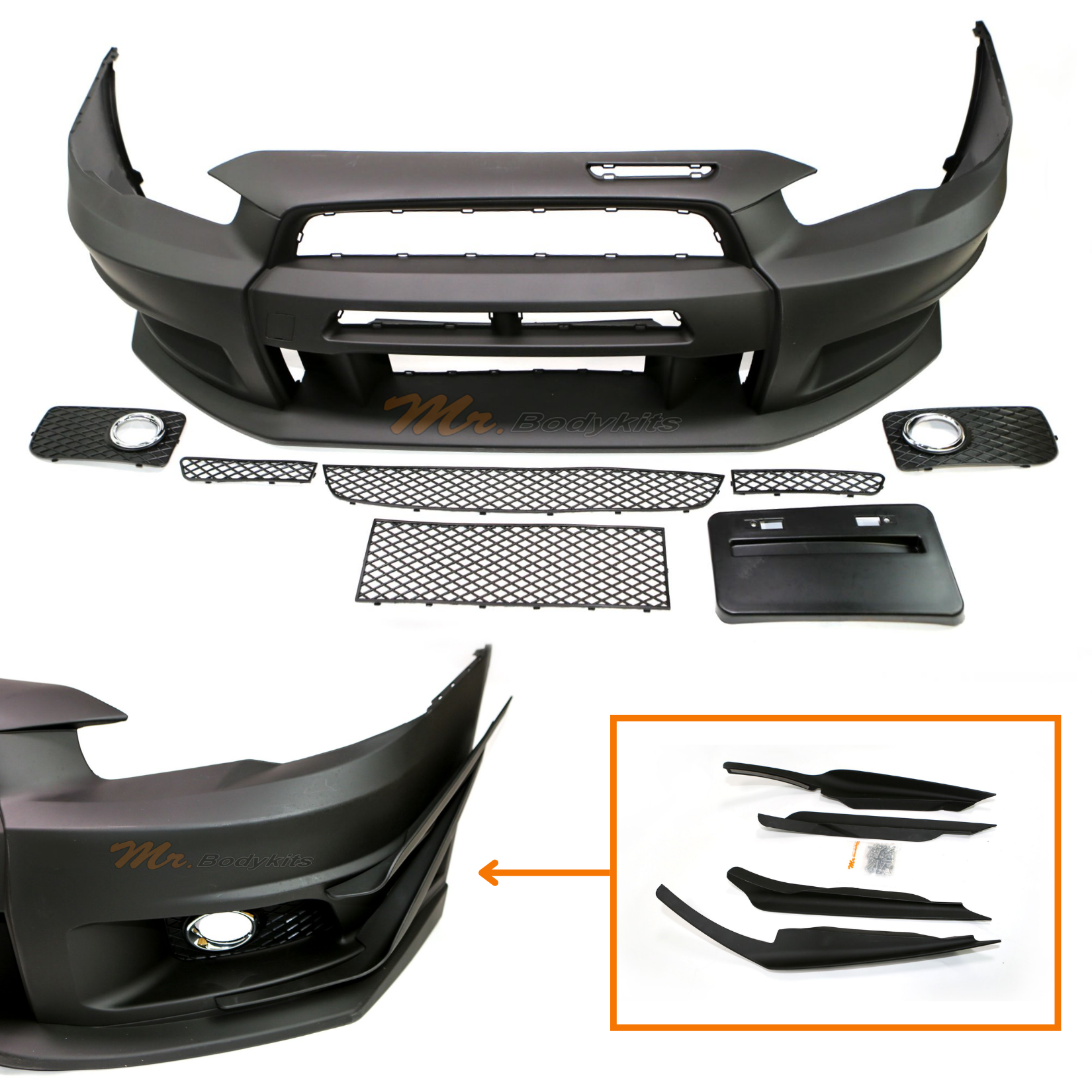 Mitsubishi Lancer CJ CF Sedan Hatch 07 17 Varis Style Front Bumper