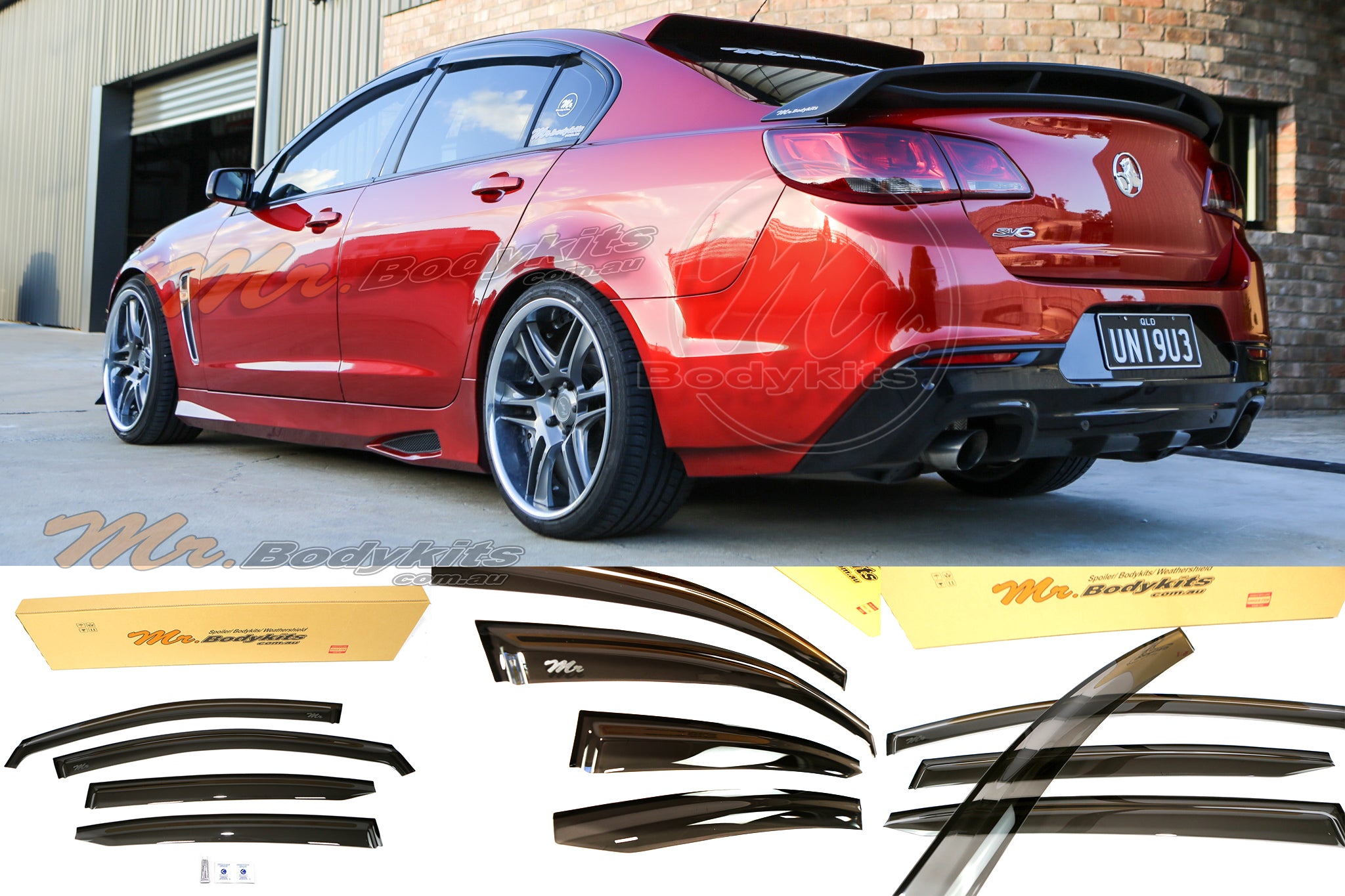 Holden Commodore SS/ SSV/ SV6 VE/VF Sedan Window Visors Weathershields ...