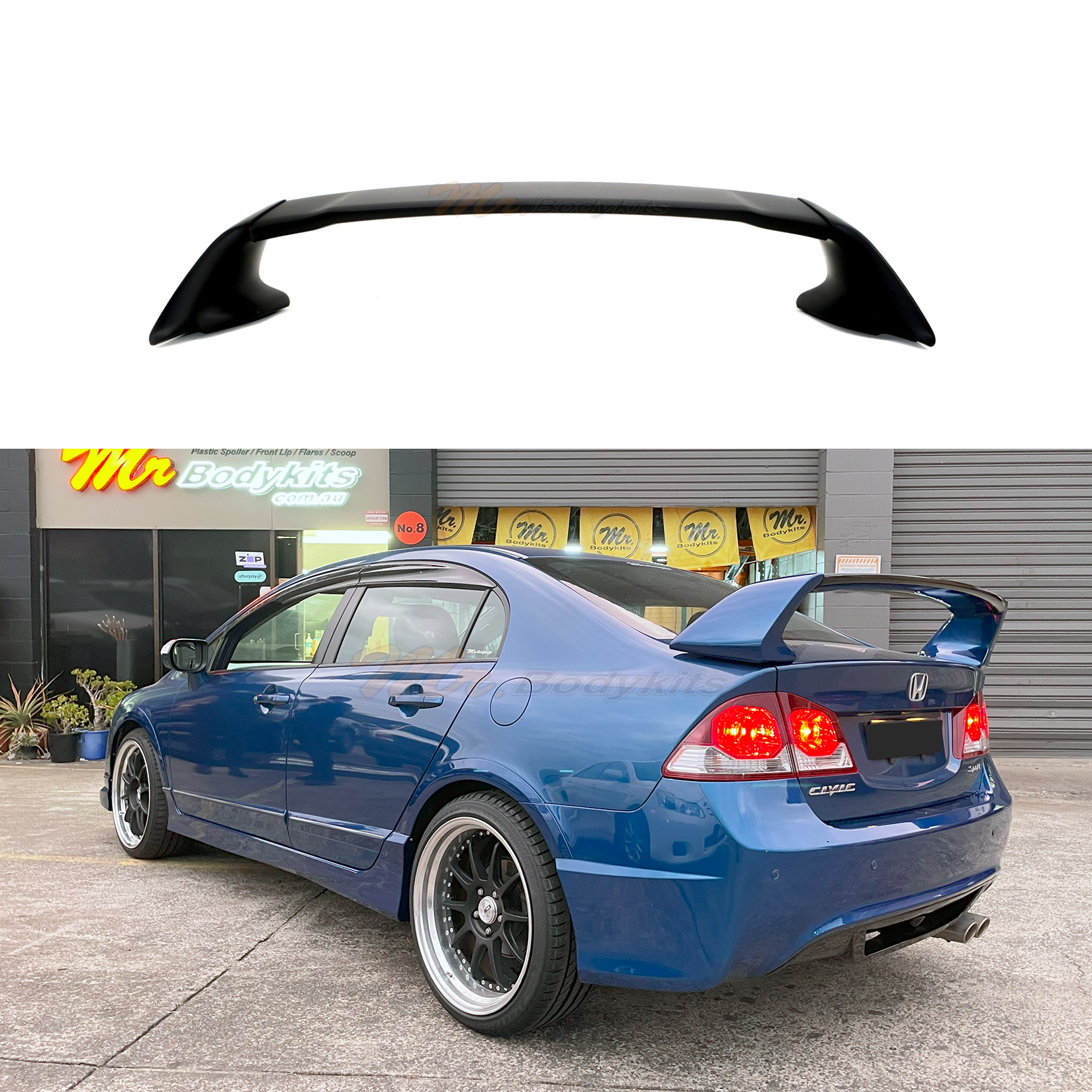 Fd2 Wing Plastic Type-R Style Rear Boot Spoiler Wing For Honda Civic FD 2006-20 ...