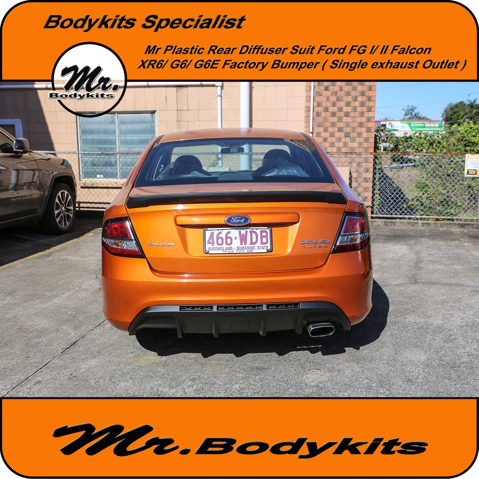 Ford Falcon FG Plastic Rear Bumper Diffuser For Sedan (with XR / G6 Bu ...