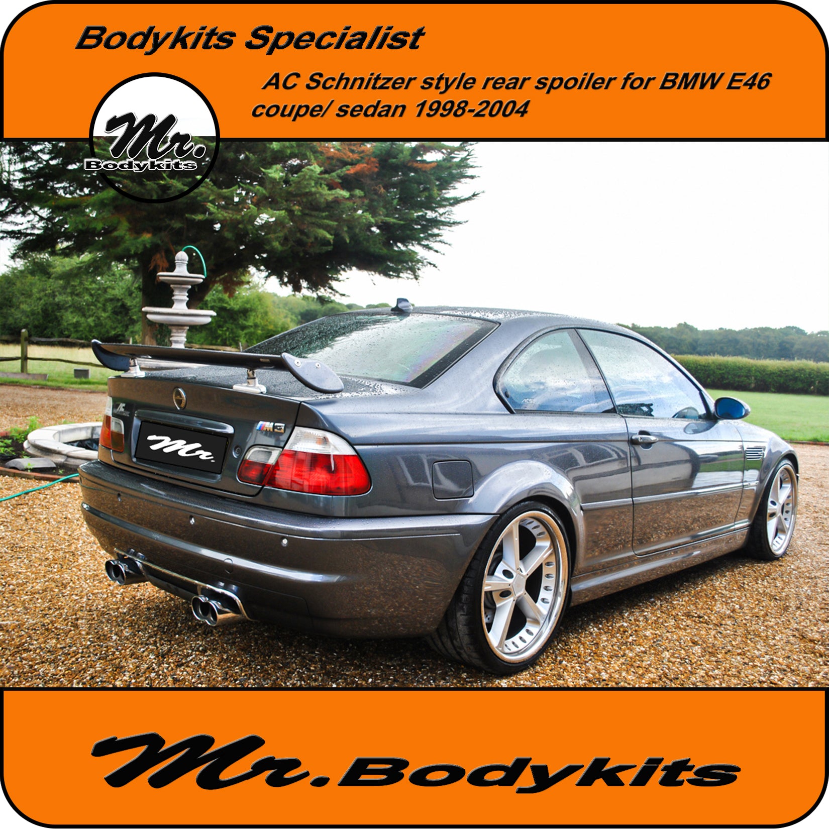 Mr Bodykits AC Schnitzer style rear spoiler Wing for BMW E46 Coupe/ Se ...