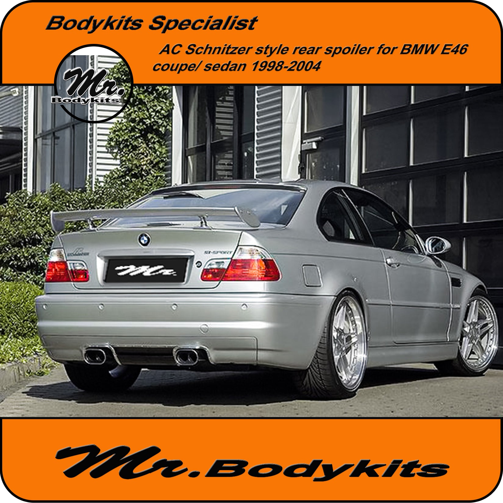 Mr Bodykits AC Schnitzer style rear spoiler Wing for BMW E46 Coupe/ Se ...