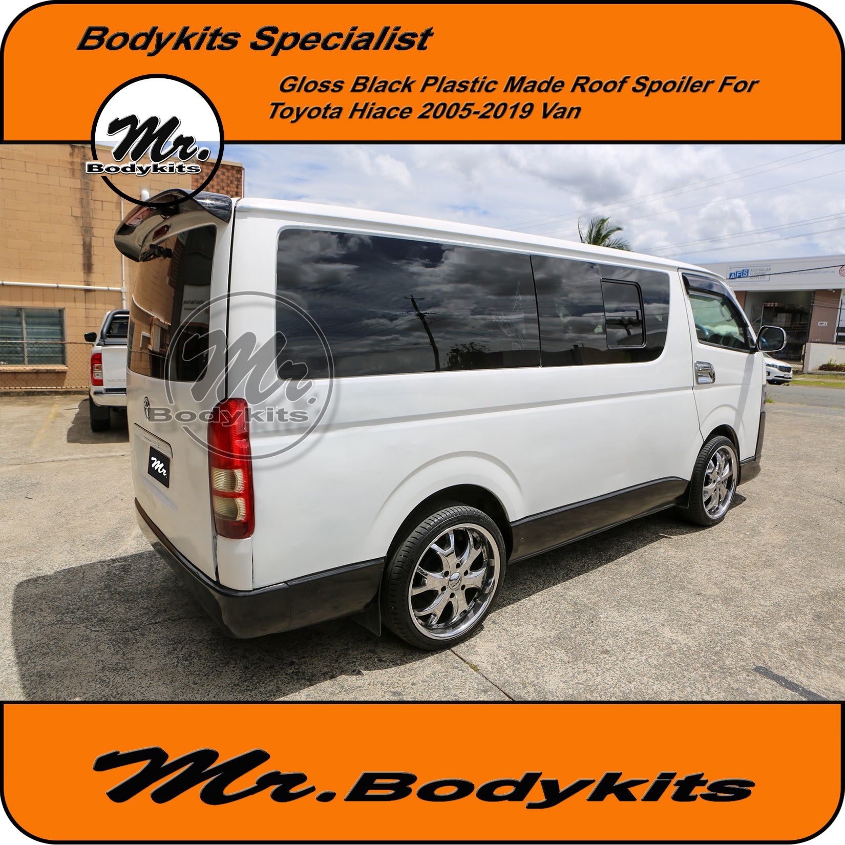 Gloss Black HM Style Rear Boot Spoiler Wing Suitable For Toyota Hiace ...