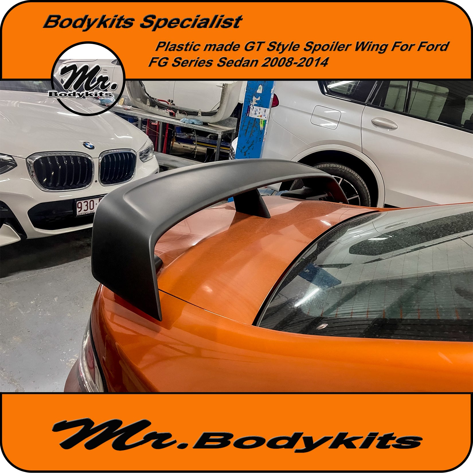 Plastic GT Style Rear Boot Spoiler Wing For Ford Falcon FG Sedan MK 1 ...