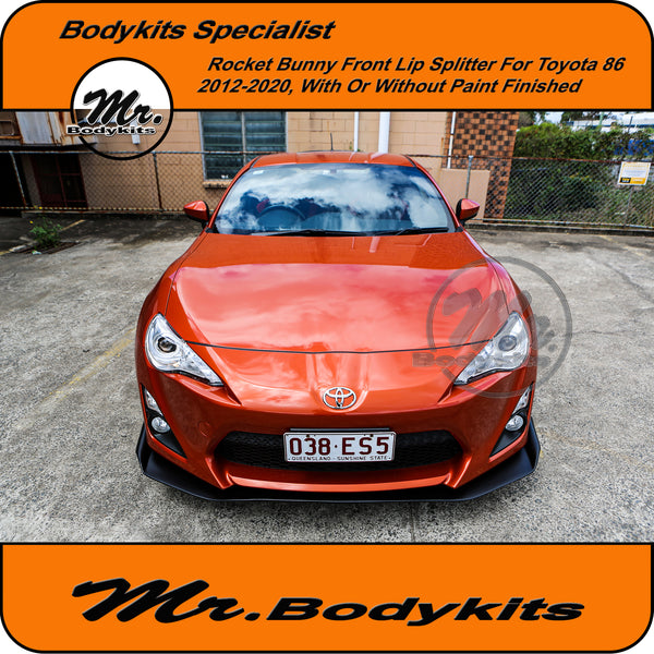 Advancetuning GT Style Front Bumper Lip For 2017-2020 Toyota 86 – Unpainted Black PU, No Drilling