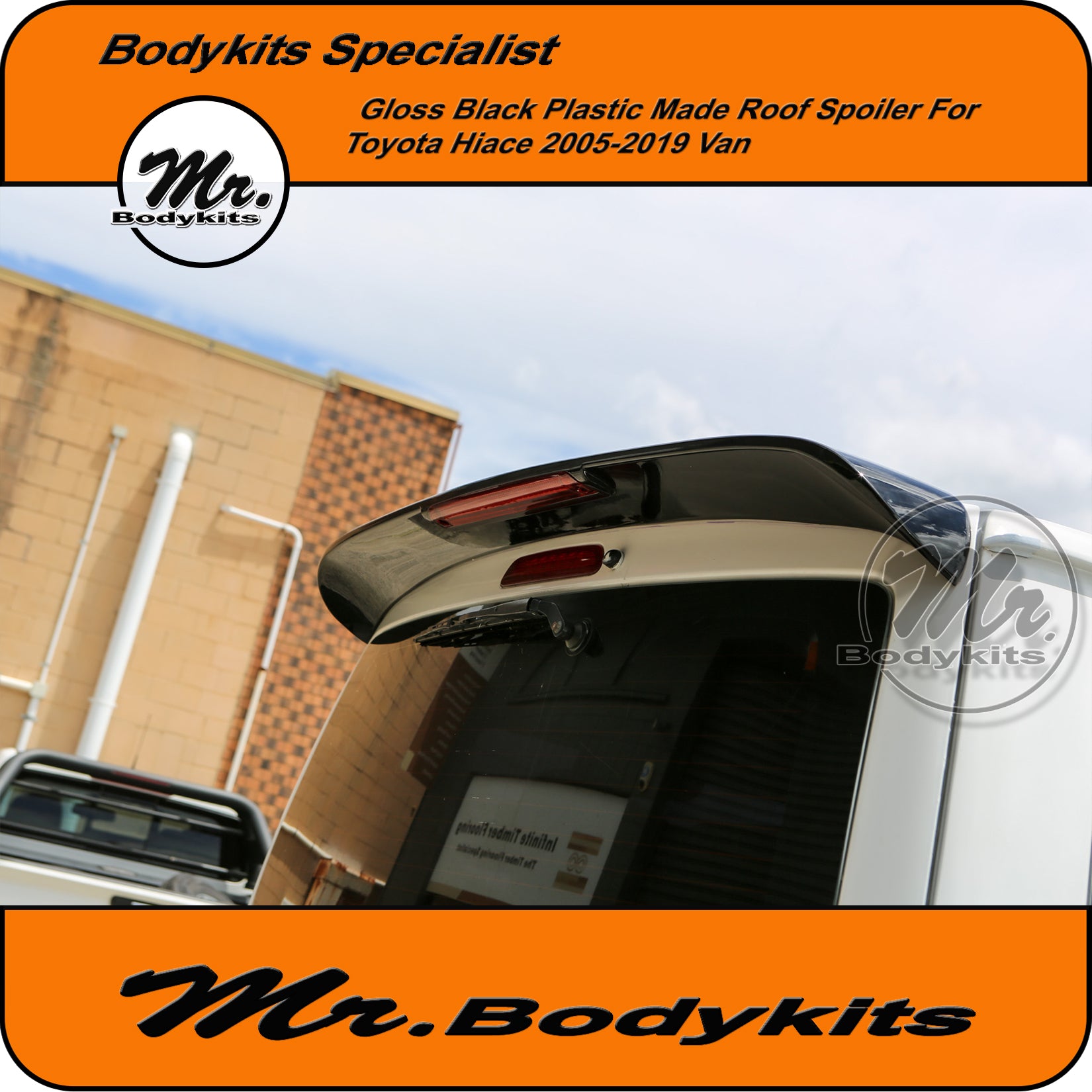 Gloss Black HM Style Rear Boot Spoiler Wing Suitable For Toyota Hiace ...