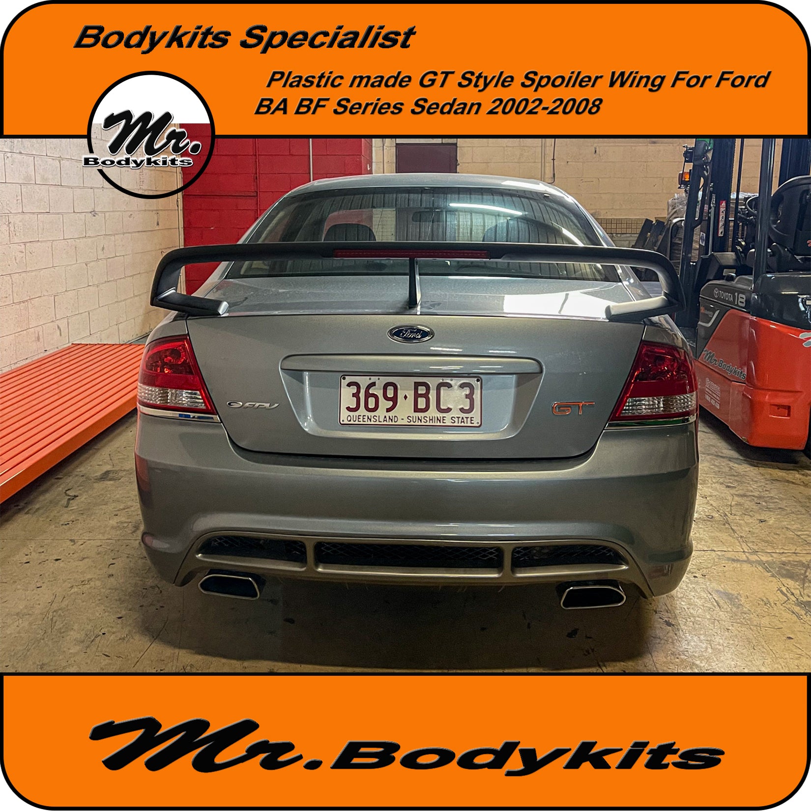 Ba Falcon Rear Plastic Made GT-Style Rear Boot Spoiler Wing For Ford Falcon BA BF FPV ...