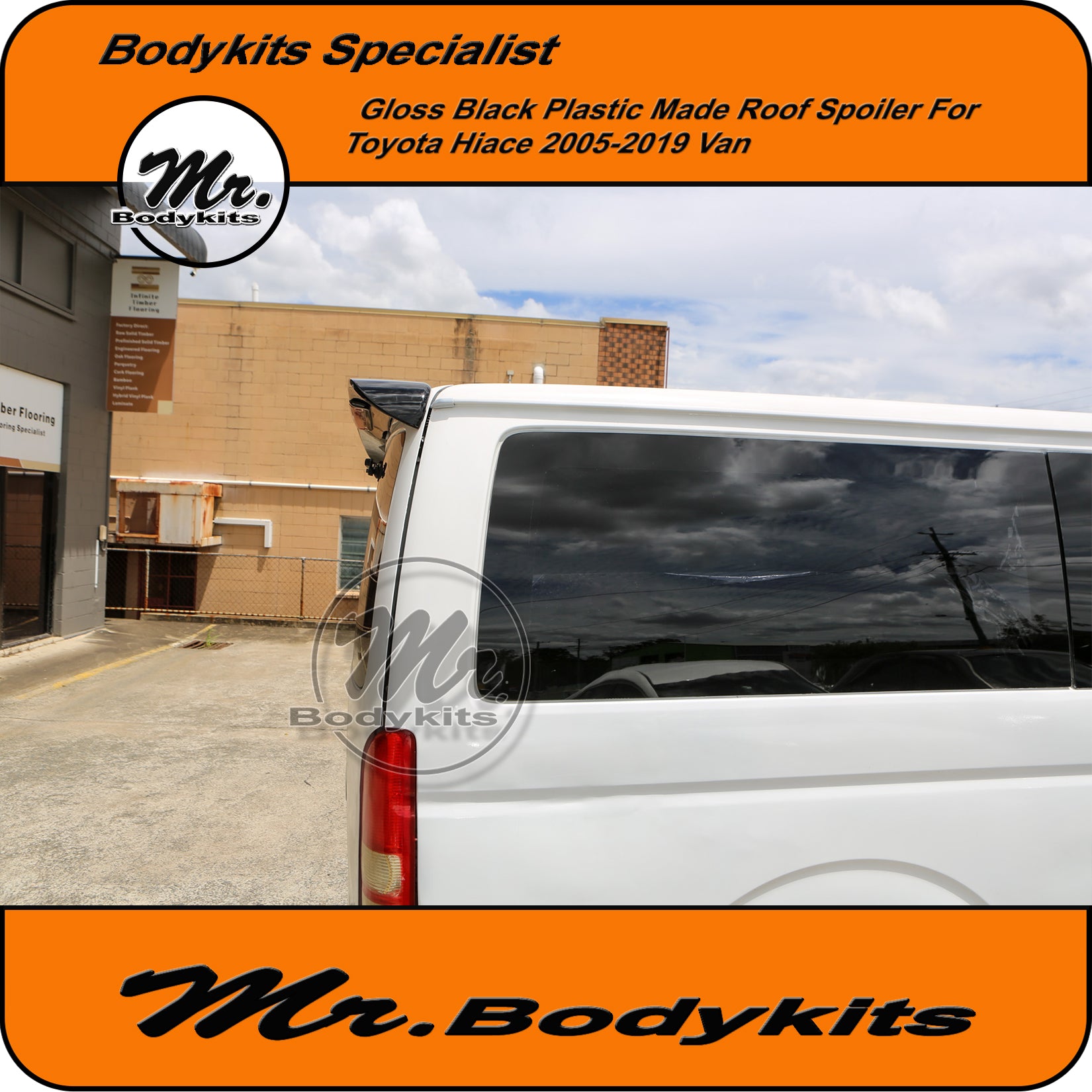 Gloss Black HM Style Rear Boot Spoiler Wing Suitable For Toyota Hiace ...