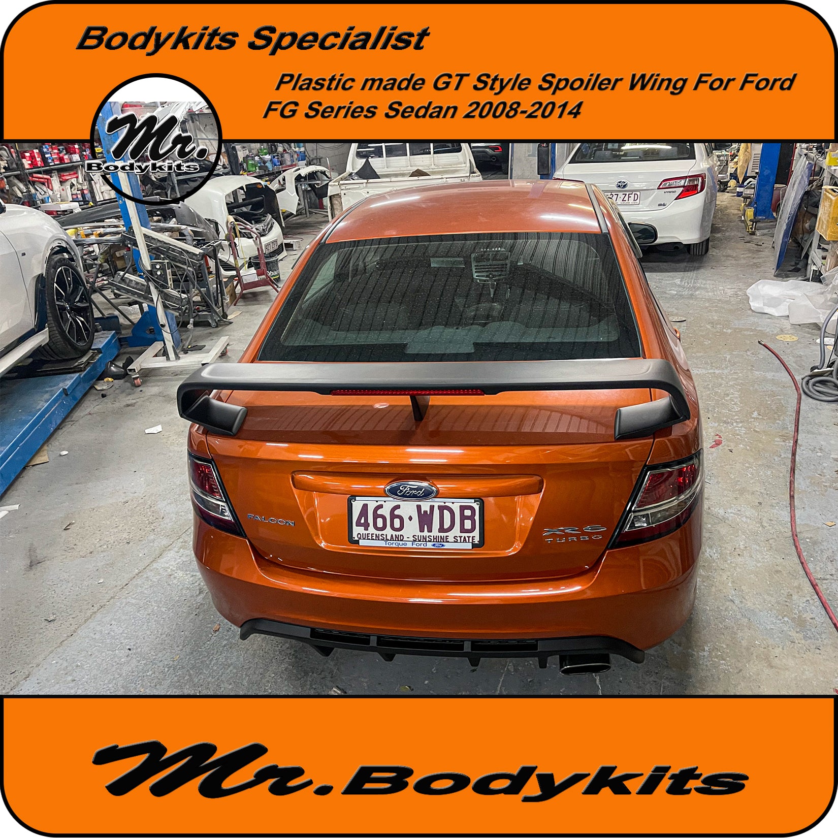 Plastic GT Style Rear Boot Spoiler Wing For Ford Falcon FG Sedan MK 1 ...