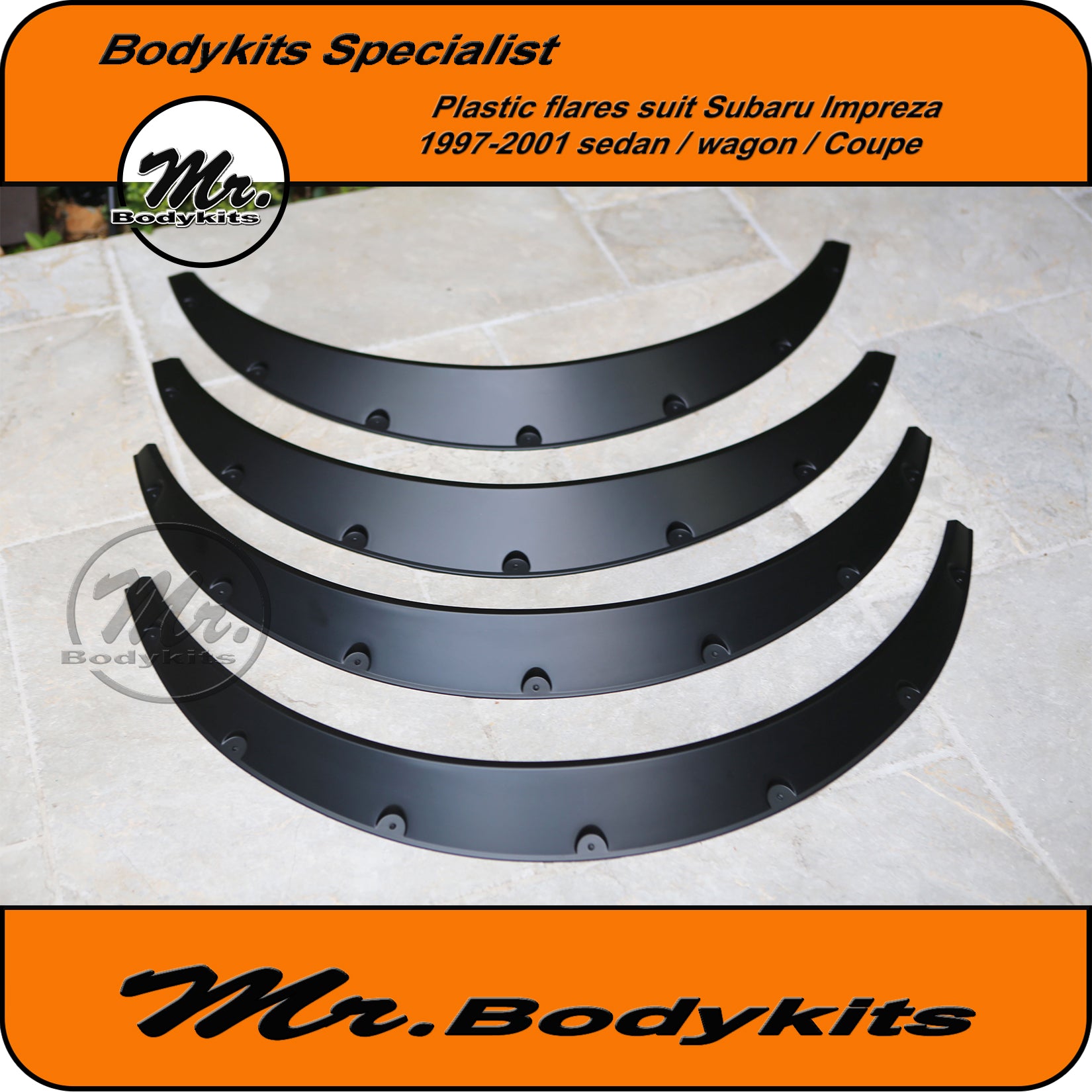 Subaru Impreza GC8/GF8 Sedan/Wagon Fender Guard Wheel Flares (PP Plast ...