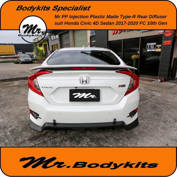 thumbnail image 2 of Add Some R Style Flair To Your 10th Gen Honda Civic Sedan With This Rear Roof Spoiler Wing Diffuser (2016-2021) 2 of 3