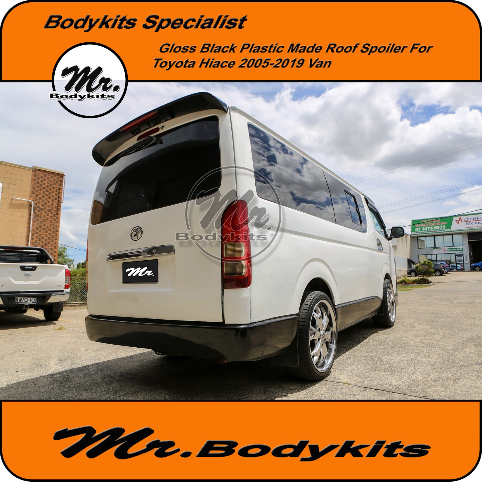 Gloss Black HM Style Rear Boot Spoiler Wing Suitable For Toyota Hiace ...