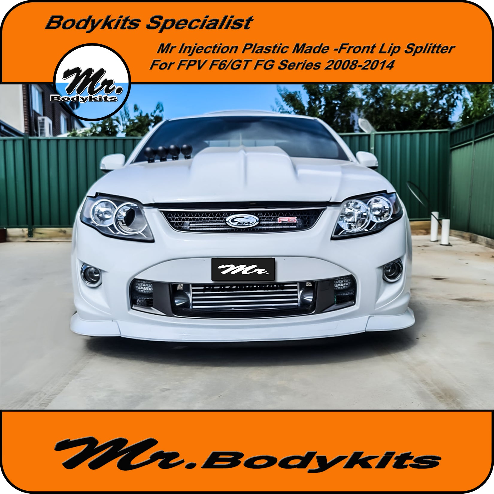 Mr Front Lip Splitter For Ford FPV F6 GT FG Series 2008-2014 Sedan Ute ...