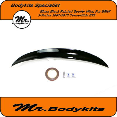 Gloss Black Painted M Style Rear Spoiler Wing For BMW 3 Series 2007-2013 Convertible E93