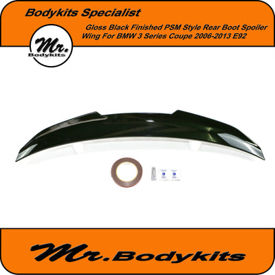 Mr. Gloss Black Painted PSM Style Rear Spoiler Wing For BMW 3 Series 2006-2013 E92 Coupe