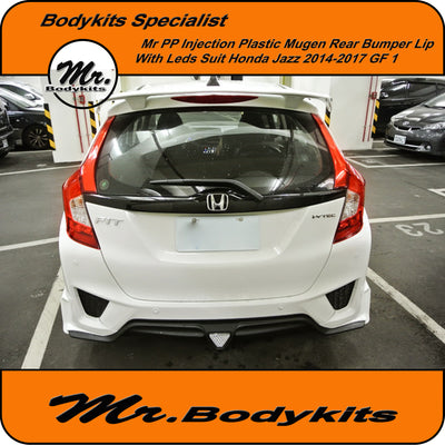 Honda Jazz GF / GK Plastic Mugen Style Rear Bumper Lip Suit 2014-2017 (Pre-facelift)