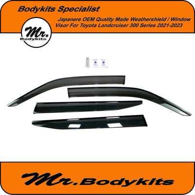 Japanese OEM Quality Weathershield Window Visor For Toyota Landcruiser 300, 2021-2023