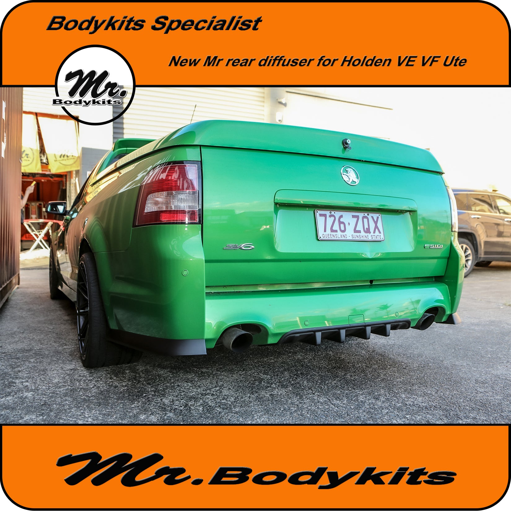 Ve Ss Rear For Holden VE VF Commodore Ute Rear Bumper Diffuser For (SS / SSV / SV ...