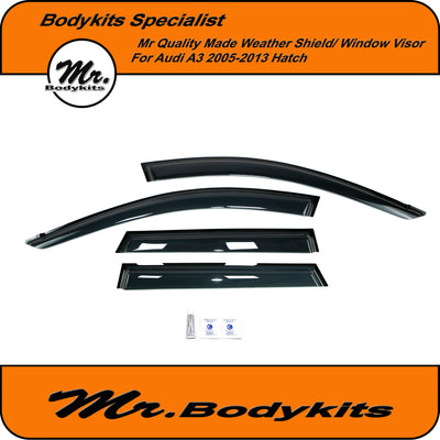 Mr Bodykits Quality Weathershield Window Visor For Audi A3/S3 2004-2013 5 Door Hatch Sportsback 8P Series