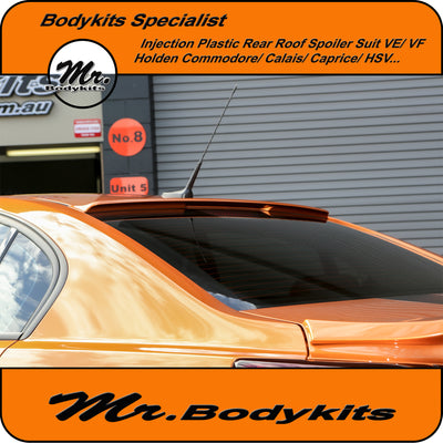 Holden VE / VF Commodore Sedan V1 Roof Spoiler Wing - SS / SSV / SV6 / Omega / Evoke (Unpainted Matte Black / Gloss Black) - Designed by Mr Bodykits