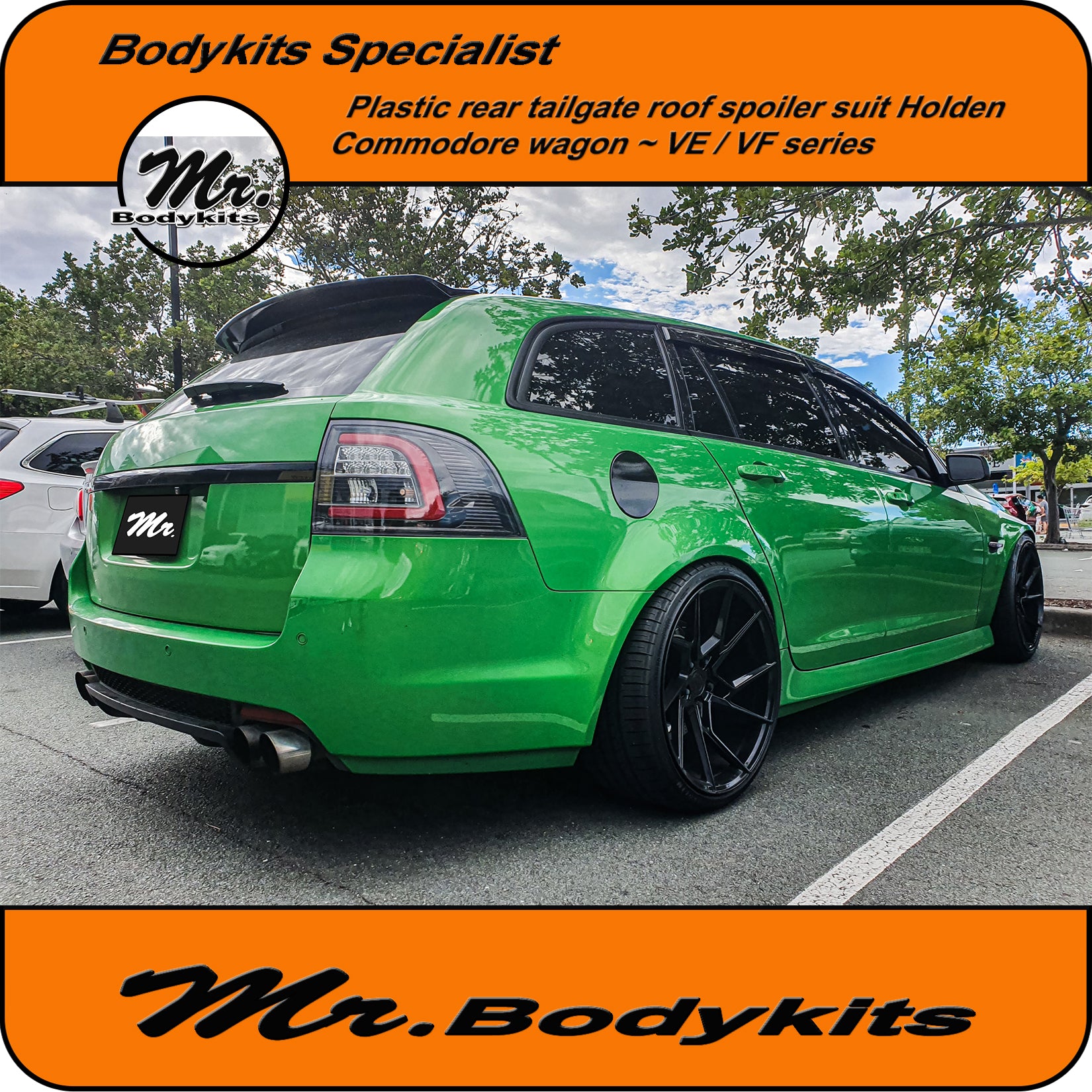 Vf Commodore Rear Panel For Holden Commodore VE VF Wagon Plastic Rear Spoiler Roof Boot Wing ...