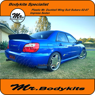Subaru Impreza WRX GD Ducktail Wing Plastic Rear Boot Spoiler for 2001-2007 WRX/STi/RS Sedan