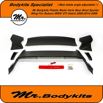 Subaru Impreza WRX /STi 08-14 Hatch G3 Varis Style Rear Boot Spoiler (Plastic /Carbon Fibre Blade)