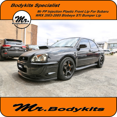 Mr PP Injection Plastic Front Lip Splitter For Subaru WRX STi 2003-2005 Bumper Blob Eye