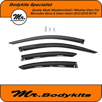 Mr Bodykits Quality Weathershield Window Visor-Mercedes Benz A Class Hatch 12-18 W176